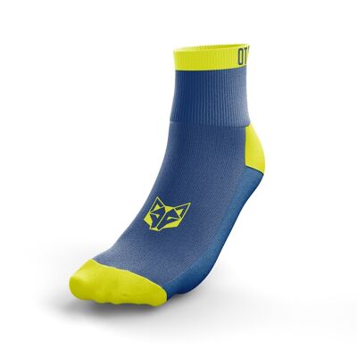 Elektrisch blau/gelbe niedrige Multisport-Socke - OTSO