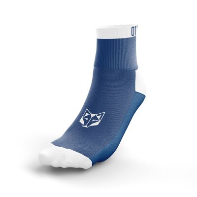 Chaussette multisports basses bleu électrique/blanc - OTSO