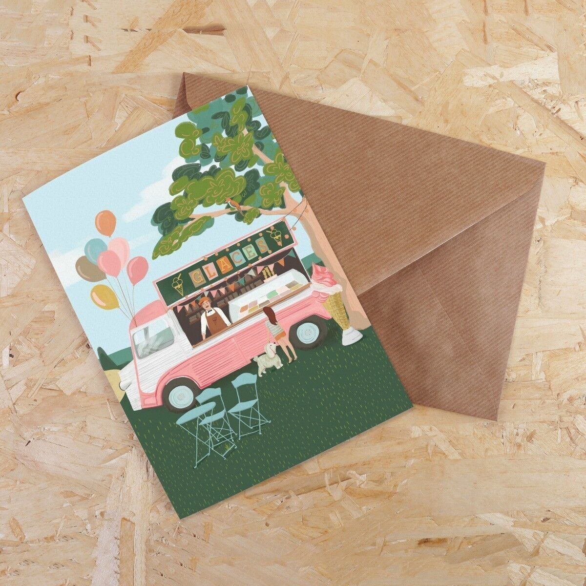 Carta doppia A6 - Le Glacier