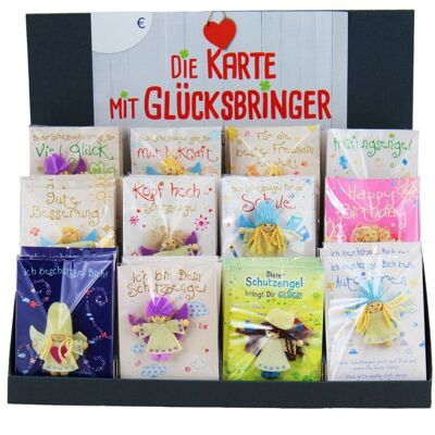 Schutzengel Püppkes mit Geschenkkarte im Display