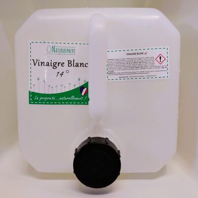 White vinegar 14° 20 kg for bulk with labels - reused cans! 🔄