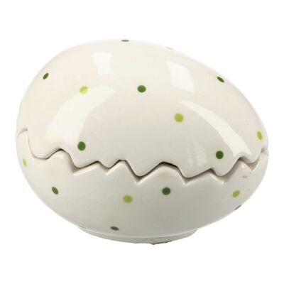 Tarro de cerámica en forma de huevo