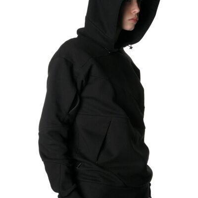 Undercurrent Hooded Panel Sweatshirt (With Draw Cord Hood)