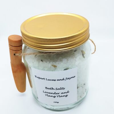 Jar of Bath salts with scoop