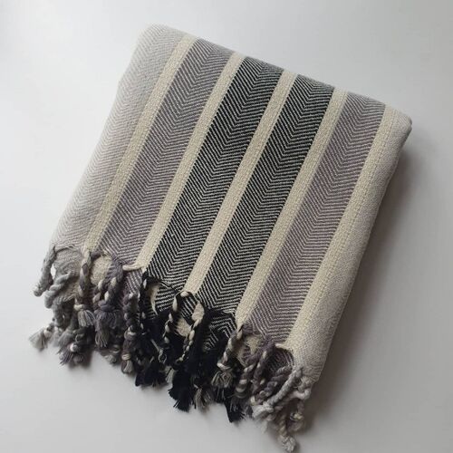 Emir Cotton Hammam Towel, Black