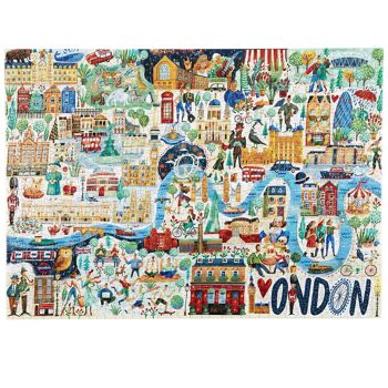 bopster London Illustrated Jigsaw Puzzle - 1000 pièces - Cadeau et souvenir de Londres 3