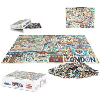 bopster London Illustrated Jigsaw Puzzle - 1000 pièces - Cadeau et souvenir de Londres 4