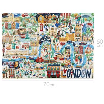 bopster London Illustrated Jigsaw Puzzle - 1000 pièces - Cadeau et souvenir de Londres 7
