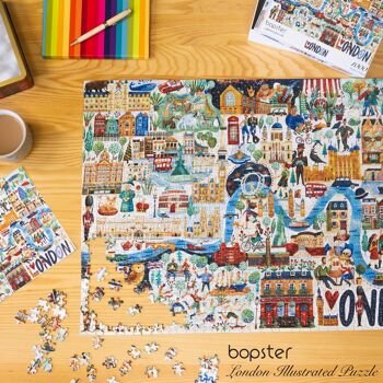 bopster London Illustrated Jigsaw Puzzle - 1000 pièces - Cadeau et souvenir de Londres 8