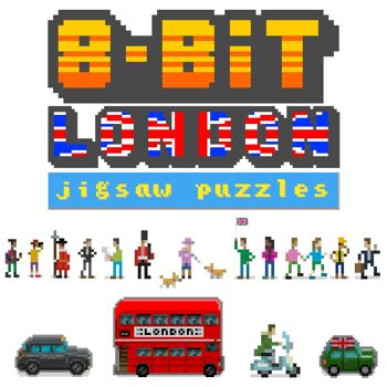 bopster London 8-bit Pixel Jigsaw Puzzle - 180 pièces - Cadeau et souvenir de Londres 4