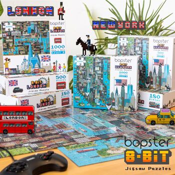 bopster London 8-bit Pixel Jigsaw Puzzle - 180 pièces - Cadeau et souvenir de Londres 5