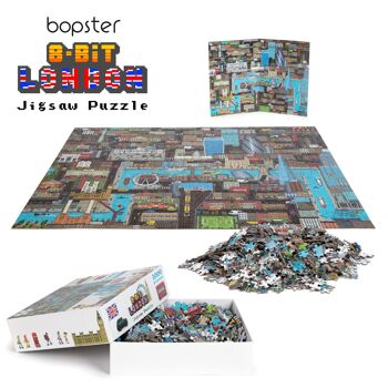 bopster London 8-bit Pixel Jigsaw Puzzle - 1000 pièces - Cadeau et souvenir de Londres 3