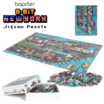 bopster 8-bit Pixel Jigsaw Puzzle NEW YORK - 500 pièces - Cadeau et souvenir de New York 3