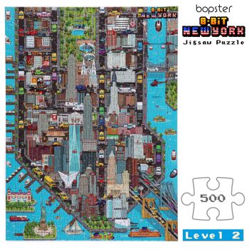 bopster 8-bit Pixel Jigsaw Puzzle NEW YORK - 500 pièces - Cadeau et souvenir de New York 9