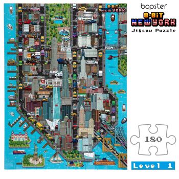 bopster 8-bit Pixel Jigsaw Puzzle NEW YORK - 180 pièces - Cadeau et souvenir de New York 5