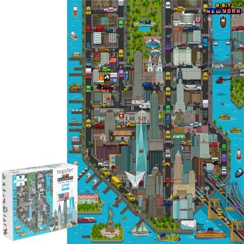 bopster 8-bit Pixel Jigsaw Puzzle NEW YORK - 1000 pièces - Cadeau et souvenir de New York 1