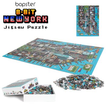 bopster 8-bit Pixel Jigsaw Puzzle NEW YORK - 1000 pièces - Cadeau et souvenir de New York 3