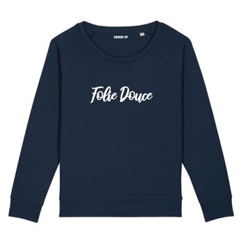 Sweat "Folie Douce" - Femme - Couleur Bleu Marine