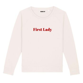 Sweat "First Lady" - Femme - Couleur Creme