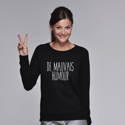 Sweatshirt "Bad humor" - Damen - Farbe Schwarz