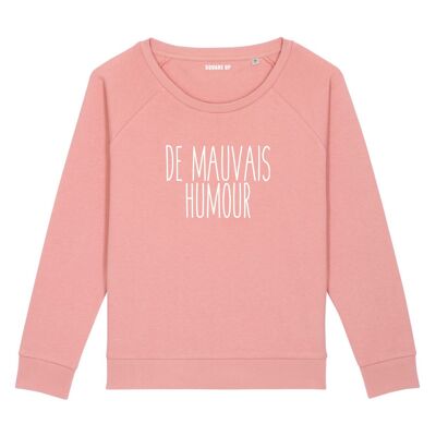 "Bad humor" sweatshirt - Woman - Color Canyon pink