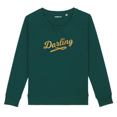 Sweatshirt "Darling" - Damen - Farbe Flaschengrün