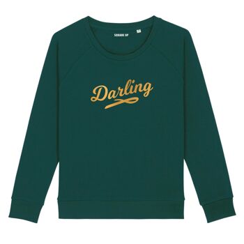 Sweat "Darling" - Femme - Couleur Vert Bouteille