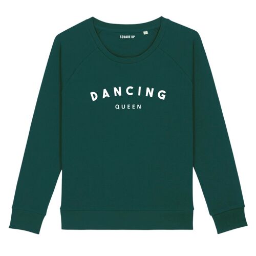 Sweat "Dancing Queen" - Femme - Couleur Vert Bouteille