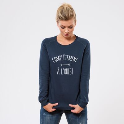 Sweatshirt "Completely West" - Woman - Color Navy Blue