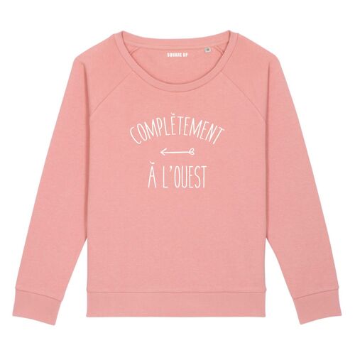 Sweat "Complètement à l'ouest" - Femme - Couleur Rose canyon