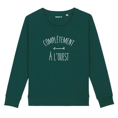 Sweatshirt "Complément à l'ouest" - Damen - Farbe Flaschengrün