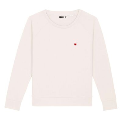 Sweatshirt "Heart" - Woman - Color Cream