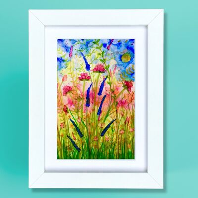 Pink Mist - small framed print