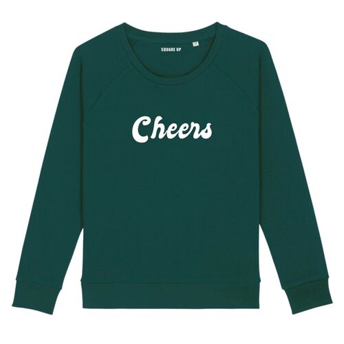 Sweat "Cheers" - Femme - Couleur Vert Bouteille