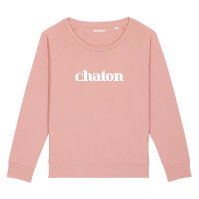 Sweatshirt "Kätzchen" - Damen - Farbe Canyon pink