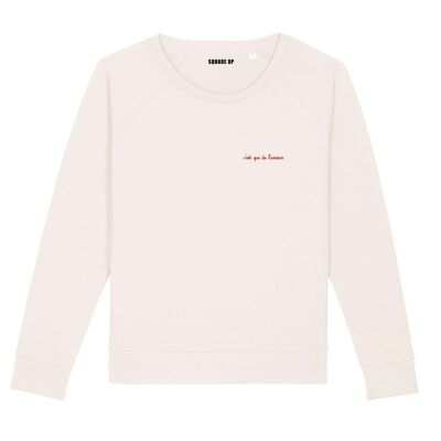 Sweatshirt "C'est que de l'amour" - Woman - Color Cream