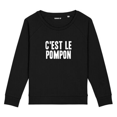 Sweatshirt "It's the pompom" - Woman - Color Black