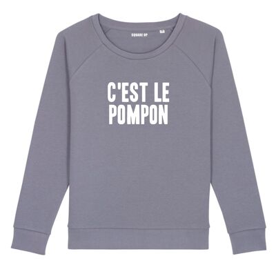 Sweatshirt "C'est le pompom" - Damen - Farbe Lavendel