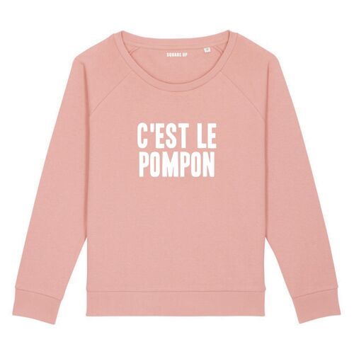 Sweat "C'est le pompon" - Femme - Couleur Rose canyon