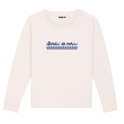 Sweatshirt "Bord(el) de mer(de)" - Damen - Farbe Creme