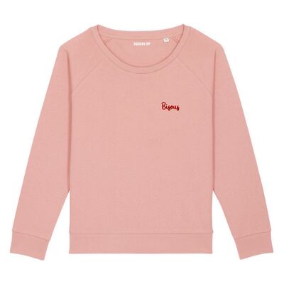 Sweat "Bisous" - Femme - Couleur Rose canyon