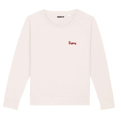 Sweatshirt "Bisous" - Damen - Farbe Creme
