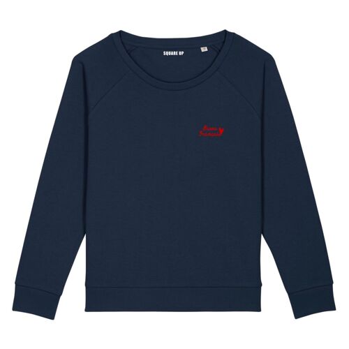 Sweat "Bisou Français" - Femme - Couleur Bleu Marine