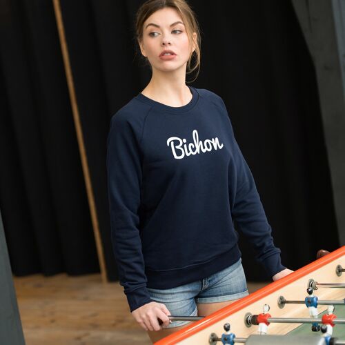 Sweat "Bichon" - Femme - Couleur Bleu Marine