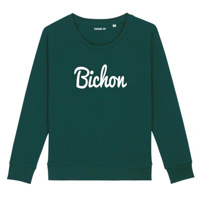 Sweat "Bichon" - Femme - Couleur Vert Bouteille