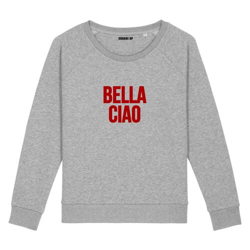 Sweat "Bella Ciao" - Femme - Couleur Gris Chiné