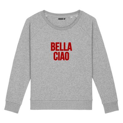 Sweat "Bella Ciao" - Femme - Couleur Gris Chiné