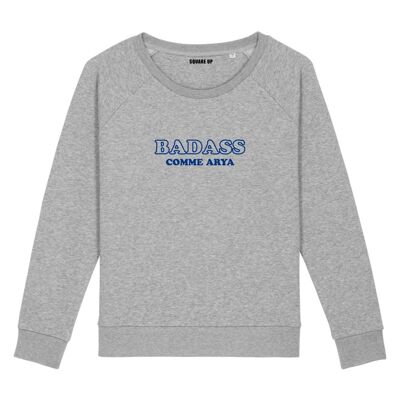 Felpa "Badass like Arya" - Donna - Colore Heather Grey