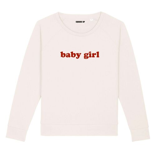 Sweat "Baby Girl" - Femme - Couleur Creme