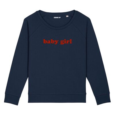 Sweatshirt "Baby Girl" - Women - Color Navy Blue